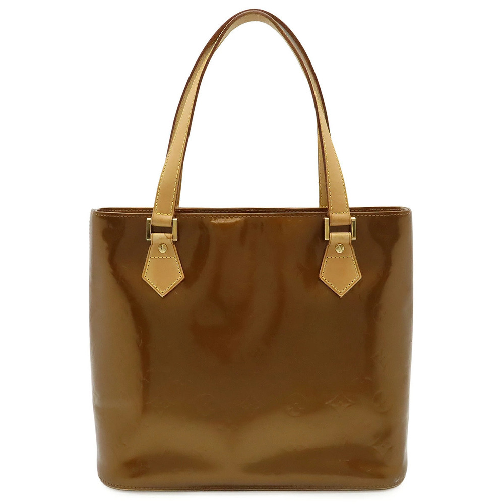 LOUIS VUITTON Monogram Vernis Houston Tote Bag Shoulder Enamel Bronze Brown